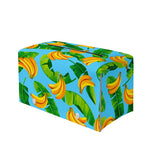 Banana Leaf Pattern Print Leather Tissue Box Cover