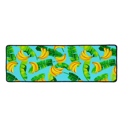 Banana Leaf Pattern Print Long Kitchen Mat