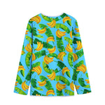 Banana Leaf Pattern Print Long Sleeve Short Coat