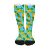 Banana Leaf Pattern Print Long Socks