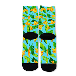 Banana Leaf Pattern Print Long Socks