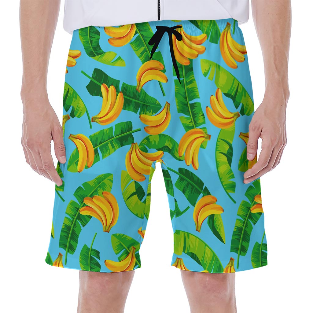 Banana Leaf Pattern Print Men's Beach Shorts