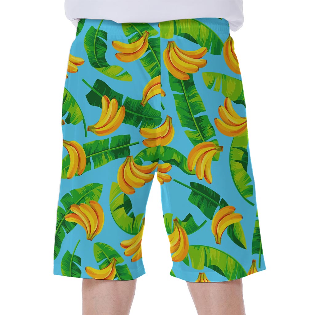 Banana Leaf Pattern Print Men's Beach Shorts