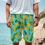 Banana Leaf Pattern Print Men's Cargo Shorts