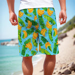 Banana Leaf Pattern Print Men's Cargo Shorts