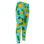 Banana Leaf Pattern Print Men's Compression Pants