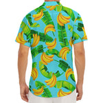 Banana Leaf Pattern Print Men's Deep V-Neck Shirt