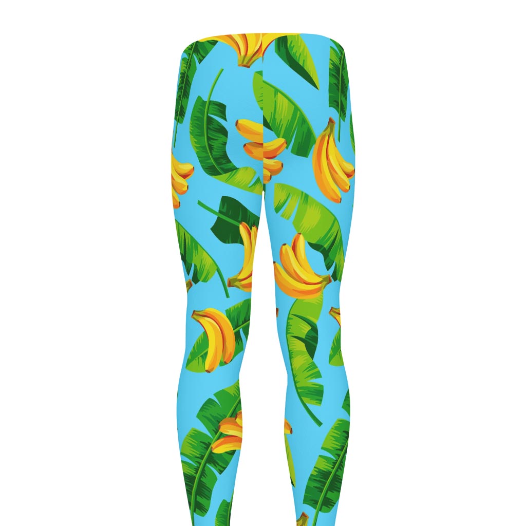 Banana Leaf Pattern Print Men's leggings