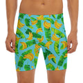 Banana Leaf Pattern Print Men's Long Boxer Briefs