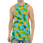 Banana Leaf Pattern Print Men's Muscle Tank Top