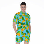 Banana Leaf Pattern Print Men's Rompers