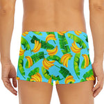 Banana Leaf Pattern Print Men's Short Boxer Briefs