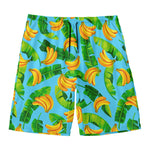 Banana Leaf Pattern Print Men's Swim Trunks
