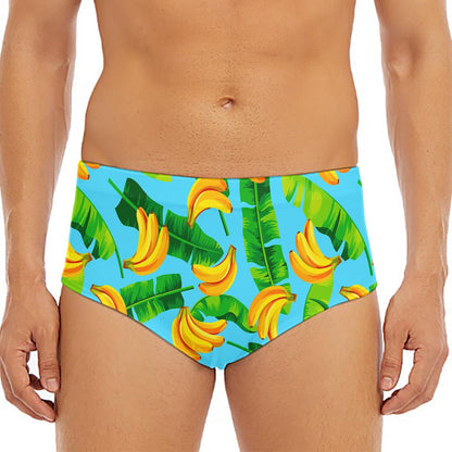 Banana Leaf Pattern Print Men's Triangle Swim Briefs