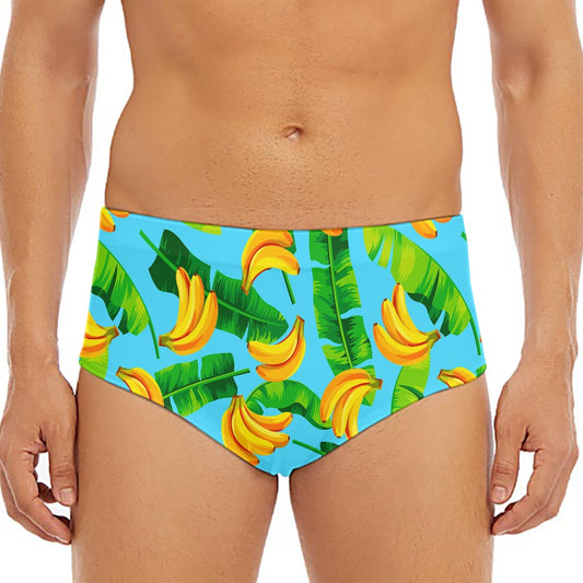 Banana Leaf Pattern Print Men's Triangle Swim Briefs