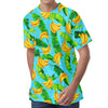 Banana Leaf Pattern Print Men's Velvet T-Shirt