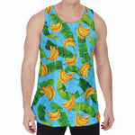 Banana Leaf Pattern Print Men's Velvet Tank Top