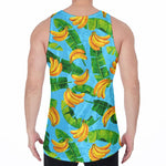 Banana Leaf Pattern Print Men's Velvet Tank Top