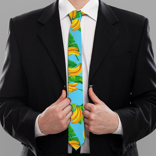 Banana Leaf Pattern Print Necktie