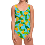 Banana Leaf Pattern Print One Piece Swimsuit