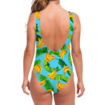 Banana Leaf Pattern Print One Piece Swimsuit