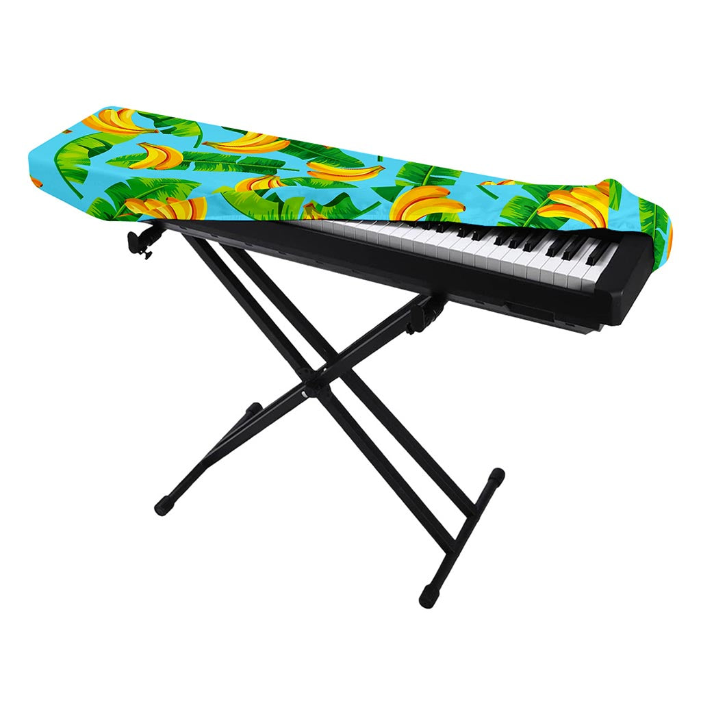 Banana Leaf Pattern Print Piano Keyboard Cover