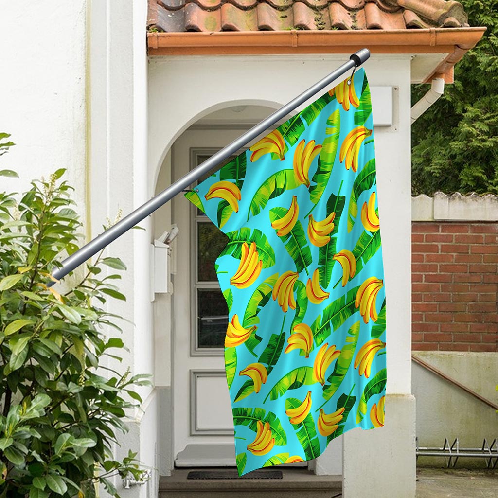 Banana Leaf Pattern Print Polyester Flag