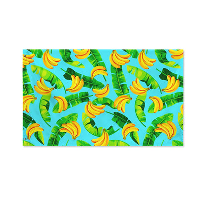 Banana Leaf Pattern Print Polyester Flag
