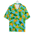 Banana Leaf Pattern Print Rayon Hawaiian Shirt