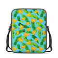 Banana Leaf Pattern Print Rectangular Crossbody Bag