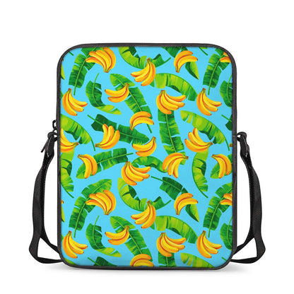 Banana Leaf Pattern Print Rectangular Crossbody Bag