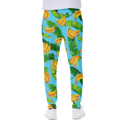 Banana Leaf Pattern Print Scuba Joggers
