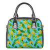 Banana Leaf Pattern Print Shoulder Handbag