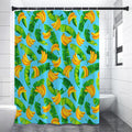 Banana Leaf Pattern Print Shower Curtain