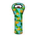 Banana Leaf Pattern Print Single Neoprene Wine Tote