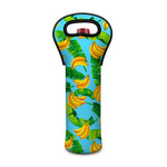 Banana Leaf Pattern Print Single Neoprene Wine Tote