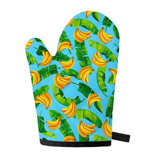 Banana Leaf Pattern Print Single Oven Mitt