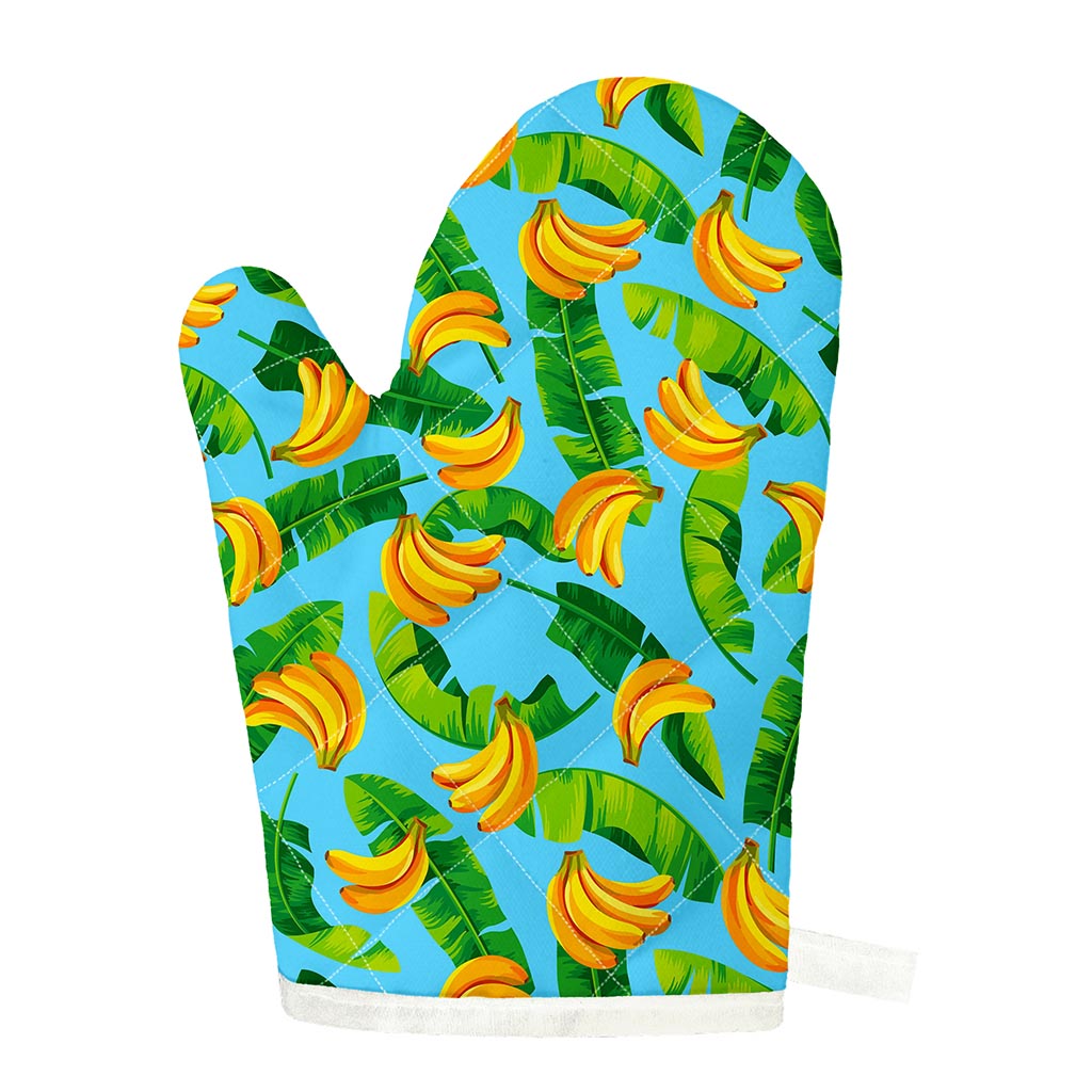 Banana Leaf Pattern Print Single Oven Mitt