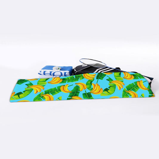 Banana Leaf Pattern Print Sports Towel