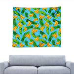 Banana Leaf Pattern Print Tapestry