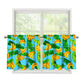 Banana Leaf Pattern Print Tier Curtains