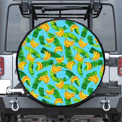 Banana Leaf Pattern Print Tire Cover