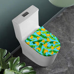 Banana Leaf Pattern Print Toilet Lid Cover