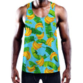 Banana Leaf Pattern Print Men's Workout Tank Top