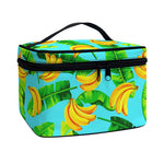 Banana Leaf Pattern Print Travel Makeup Bag