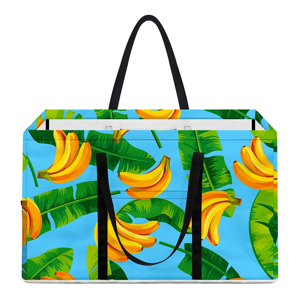 Banana Leaf Pattern Print Utility Tote Bag