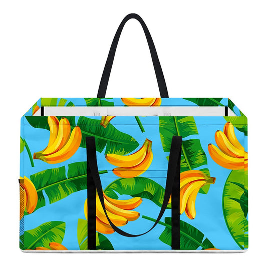 Banana Leaf Pattern Print Utility Tote Bag