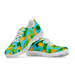 Banana Leaf Pattern Print White Running Shoes