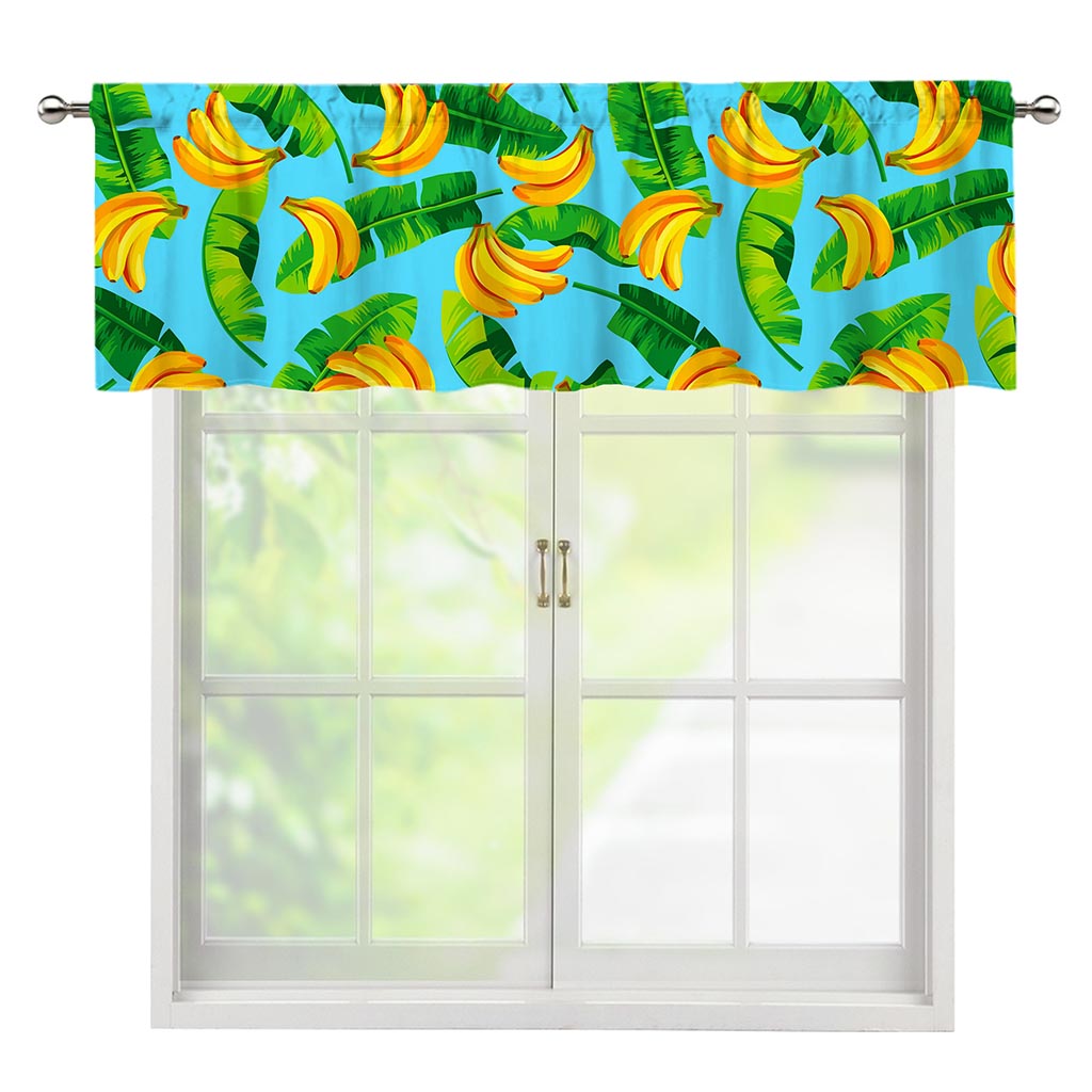 Banana Leaf Pattern Print Window Valance