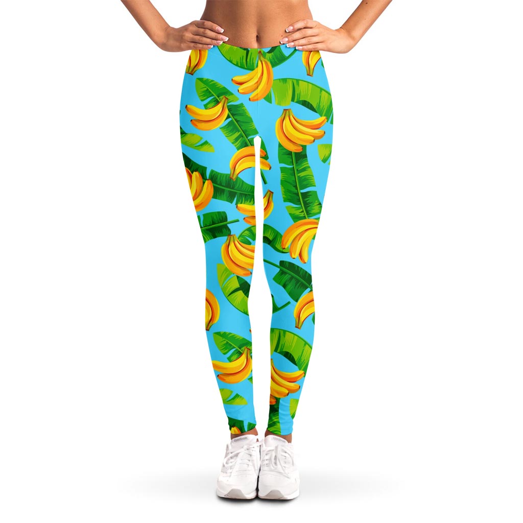 Banana Leaf Pattern Print Women's Leggings